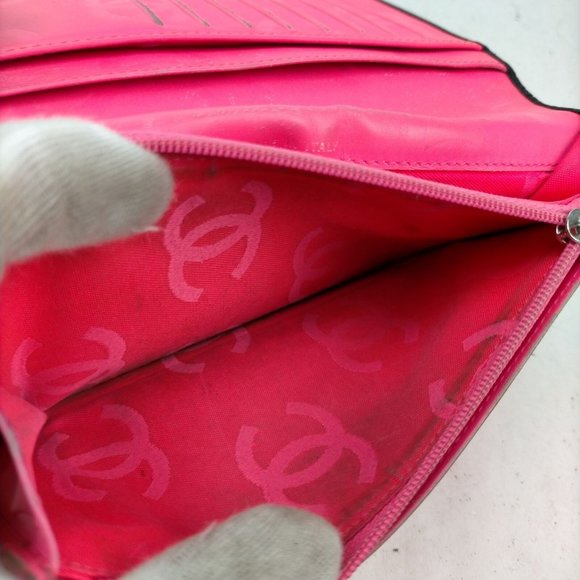 Auth Chanel Matelasse Long Wallet Lamb #15756C10 - Picture 8 of 9